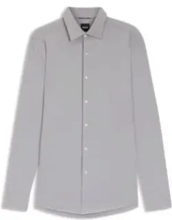 Slim-fit Shirt In Structured Performance-stretch Fabric