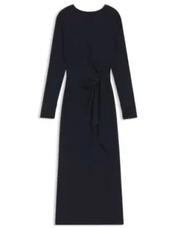 Stretch-jersey Dress With Knotted Waist Detail