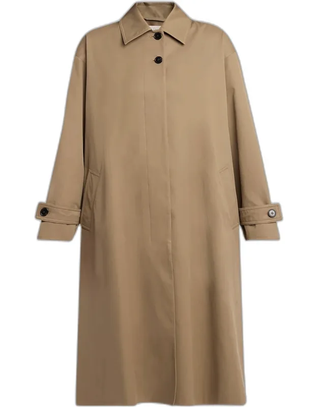 Lolana Single-breasted Long Trench Coat