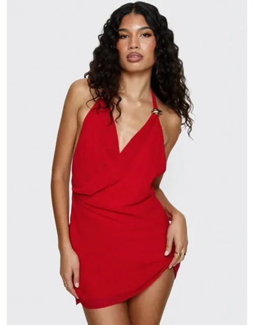 Halter Hardware Mini Dress