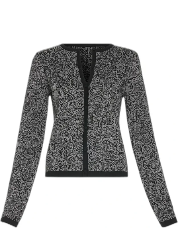 Metallic Sweater Cardigan
