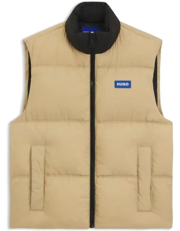 Logo-label Gilet With Water-repellent Finish