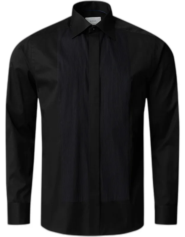 Contemporary-fit Plisse Bib Dress Shirt