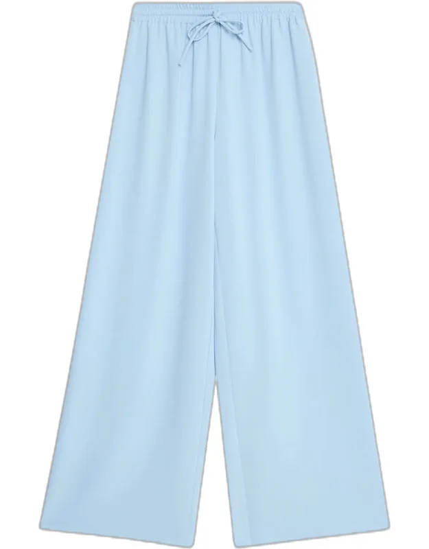 Silk Georgette Wide-leg Pull-on Pants