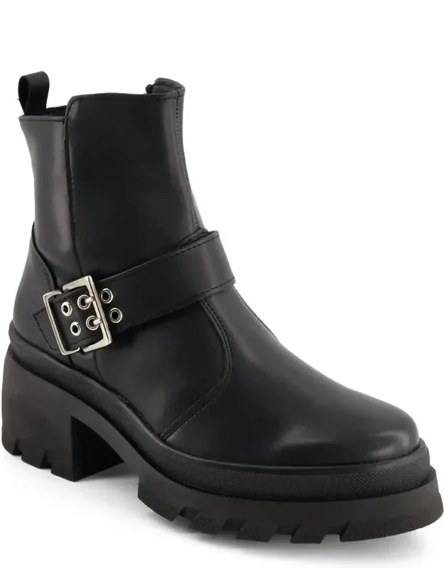 Biker Boots With Buckle