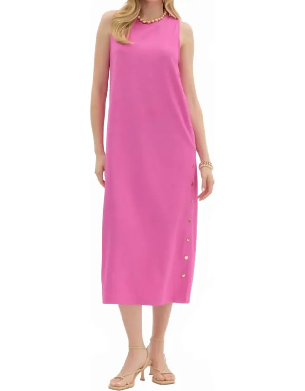 Solid Rib Textured Midi Dress