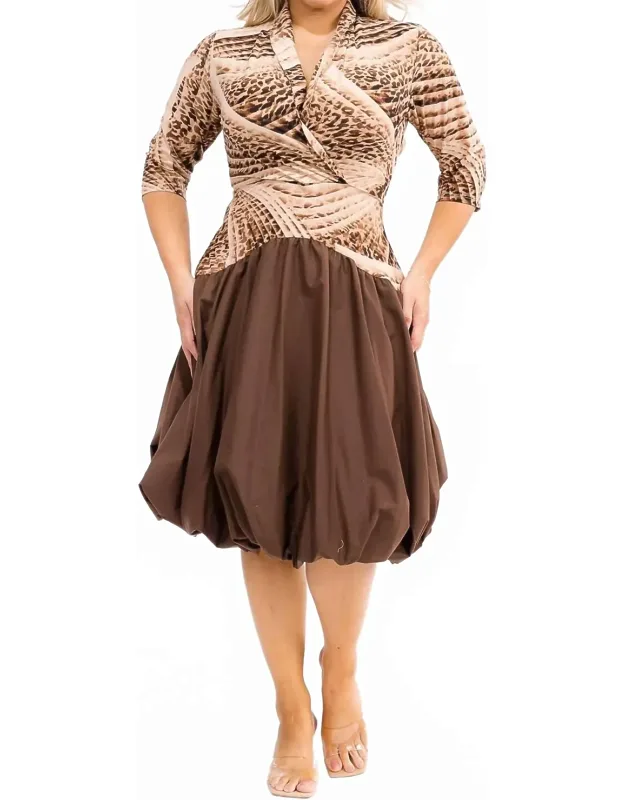 V-neck Balloon Dress