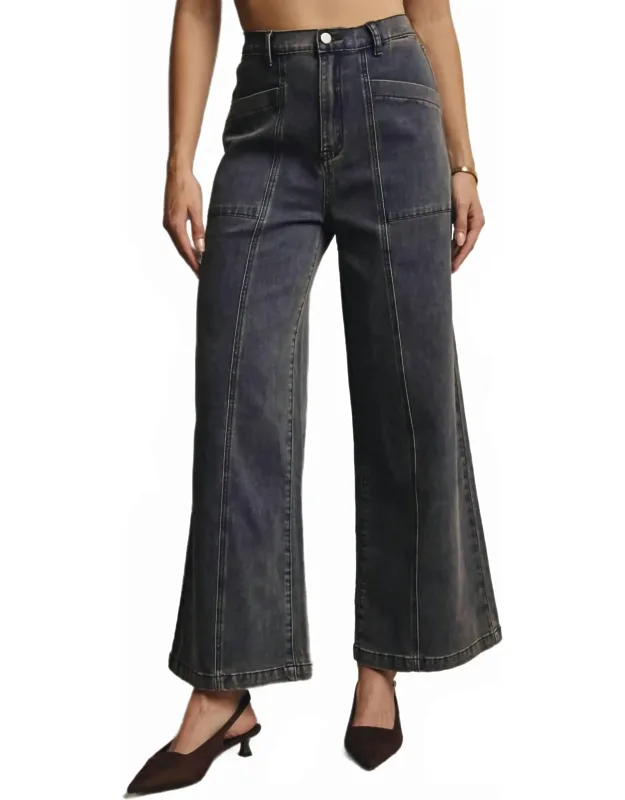 Wide-leg Stretch Jeans