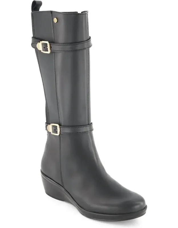 Leather Tall Riding Boots With Cushioned Foam Insole And Lightweight Design