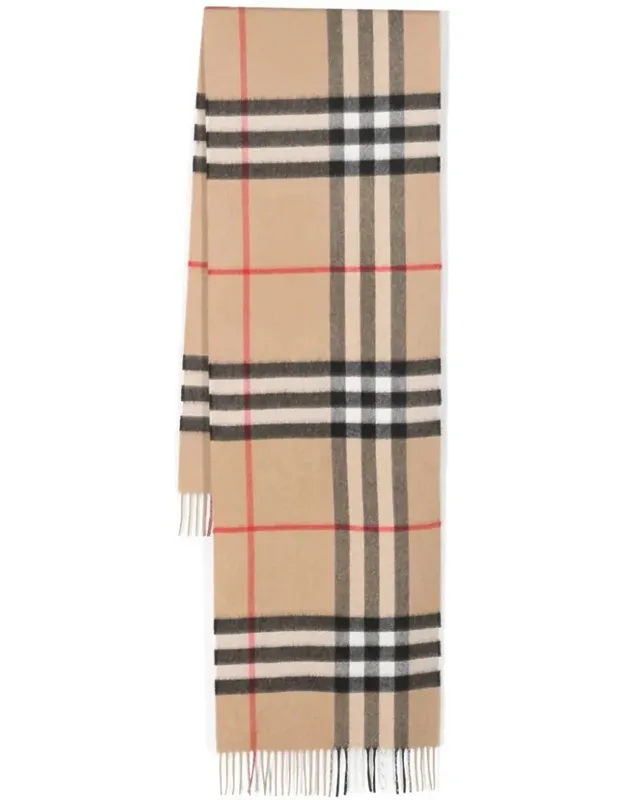 Check Cashmere Scarf