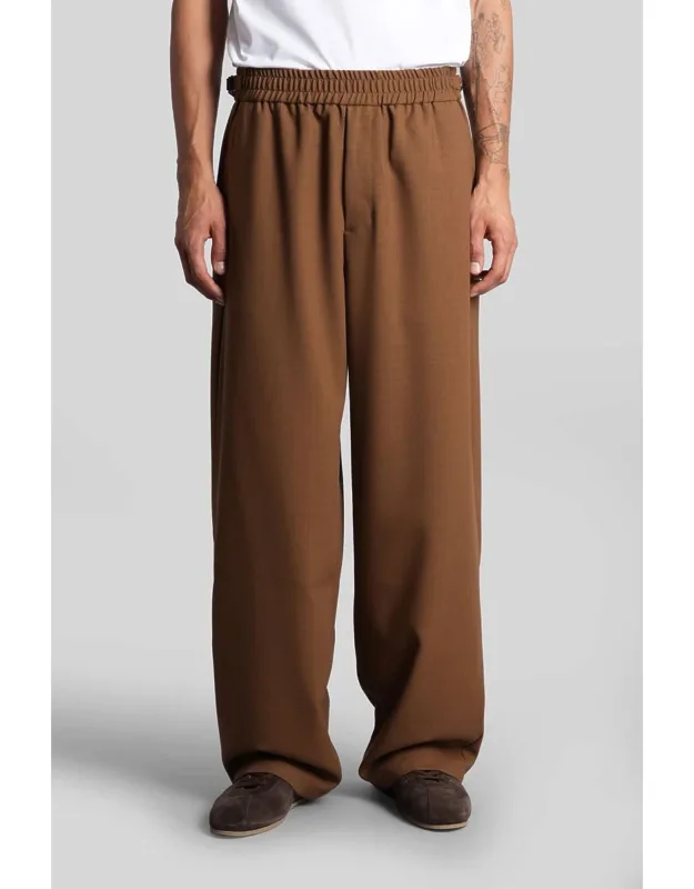 Ami Paris Wide Leg Wool Pants