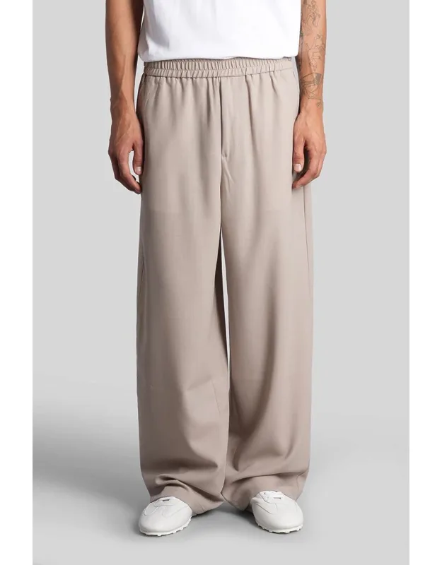 Ami Paris Wide Leg Wool Pants