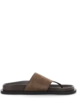 Imara Sandals With Contoured Footbed And Rubber Sole In Suede