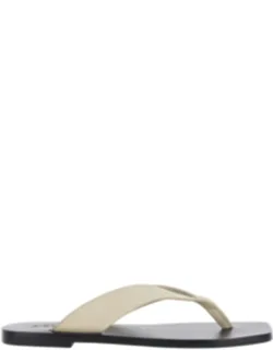 Kinto Sandals With Square Toe And Thong Design In Leather