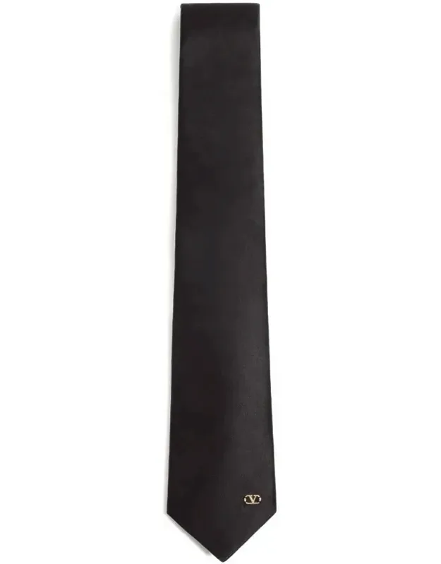 Silk Tie With Vlogo Signature Detail