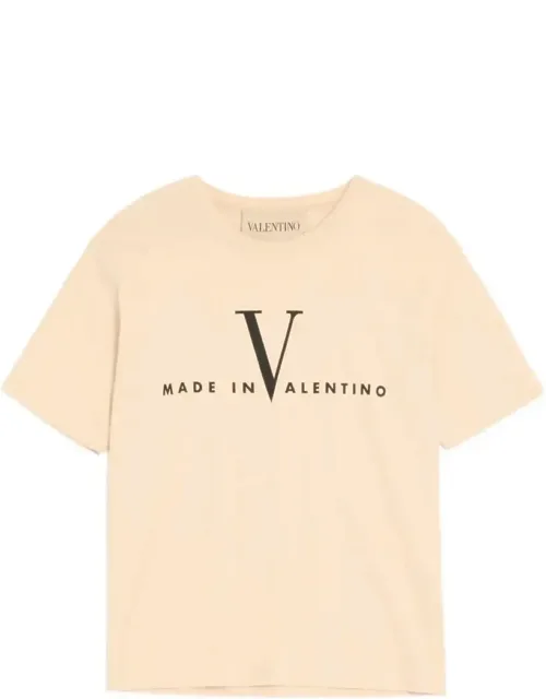 Cotton T-shirt With Made In Print
