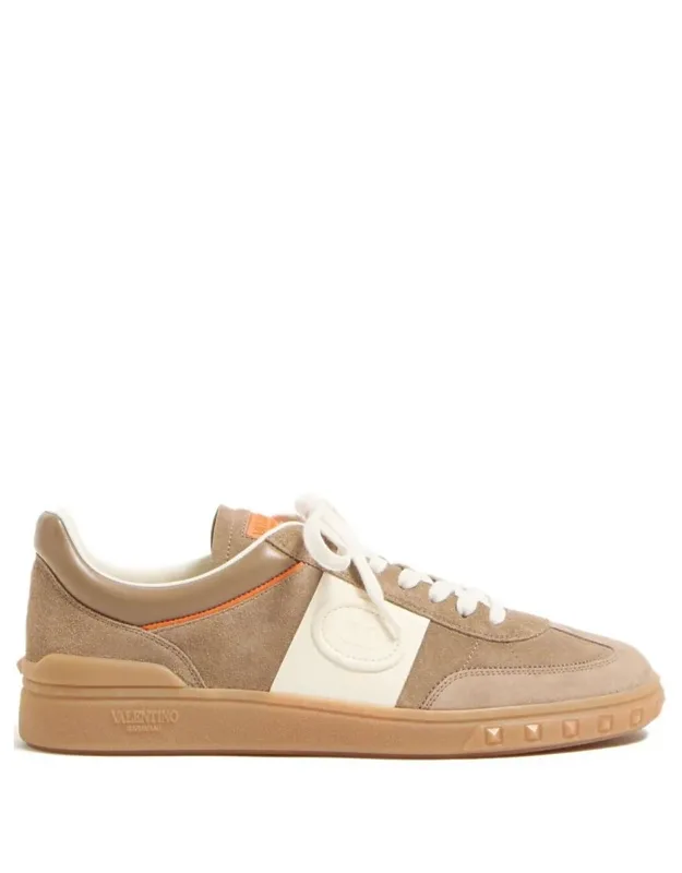 Upvillage Split And Nappa Leather Sneakers