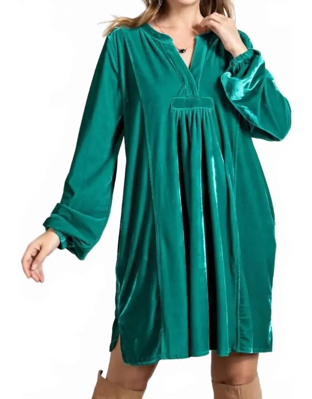 Velvet Tunic Mini Dress