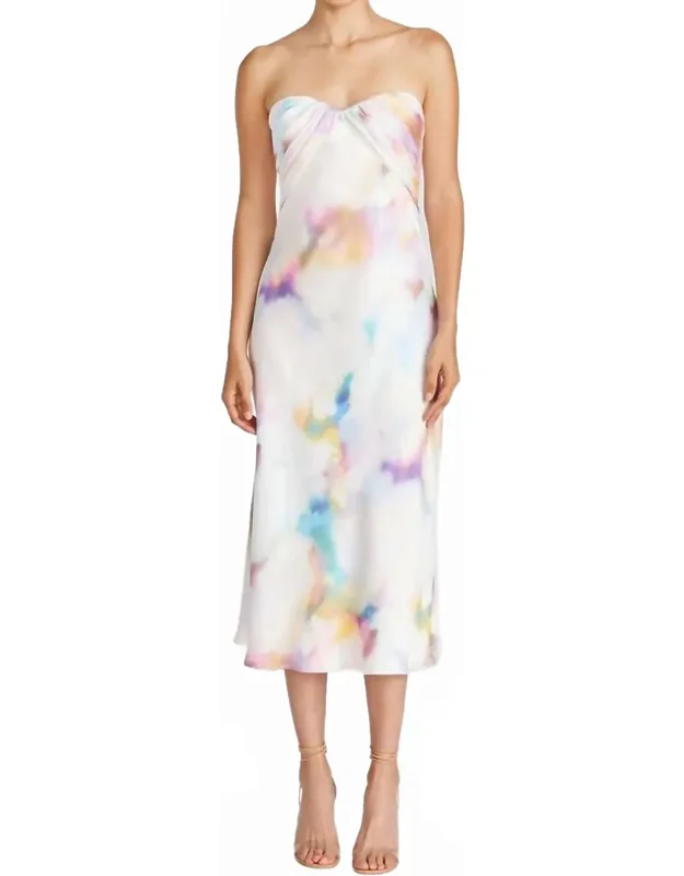 Annika Satin Midi Dress