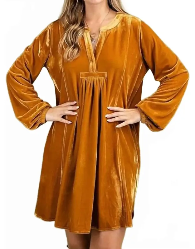 Velvet Tunic Mini Dress