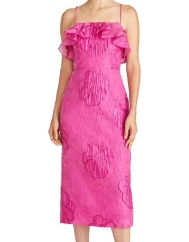 Cynthia Jacquard Midi Dress