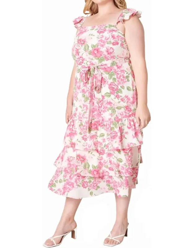 Ruffle Tiered Midi Dress