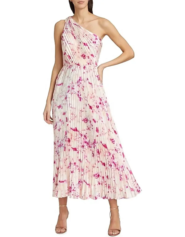 Alina One Shoulder Midi Dress