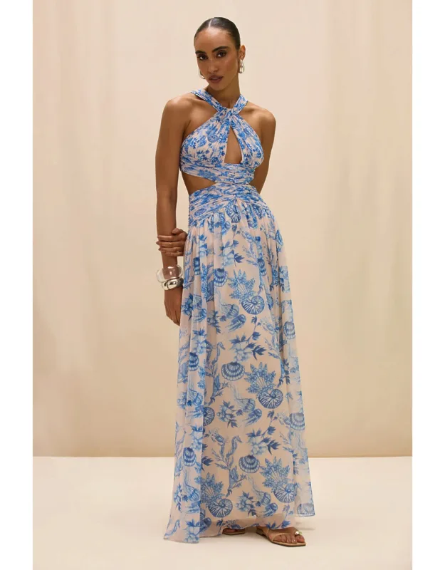 Eden Rock Seashell Cut Out Maxi Dress