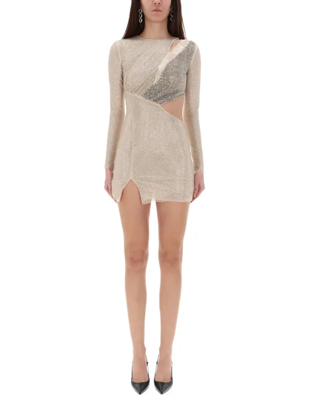 Rhinestones Mini Dress