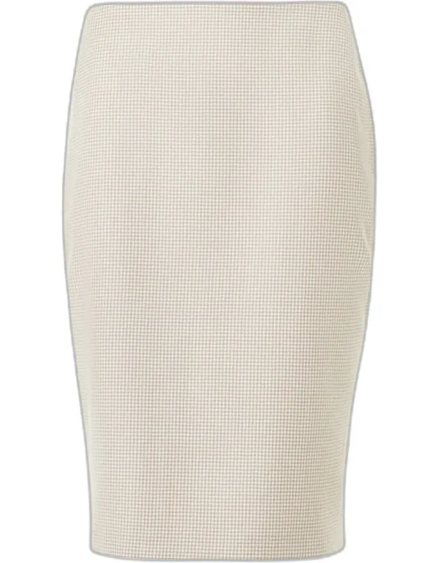 Cashmere Pepita Pencil Skirt