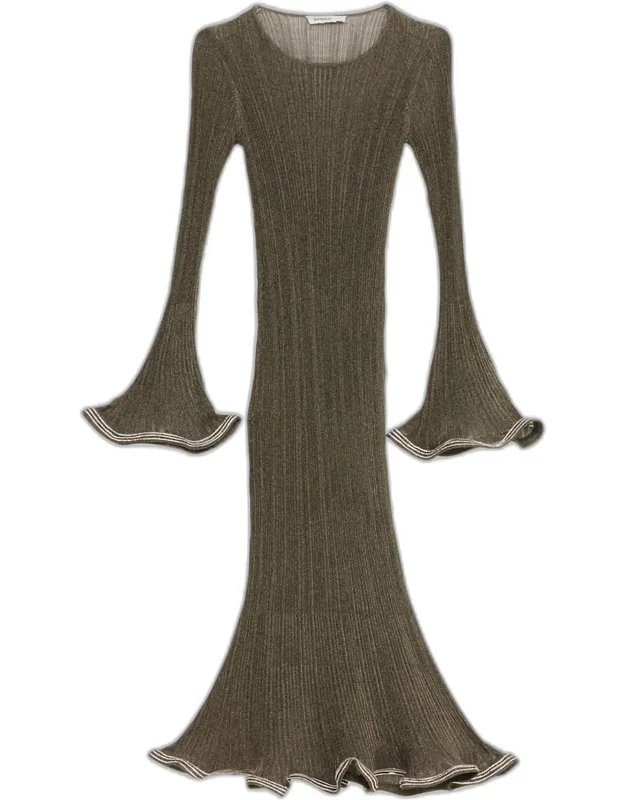 Embellished Knit Midi Dress
