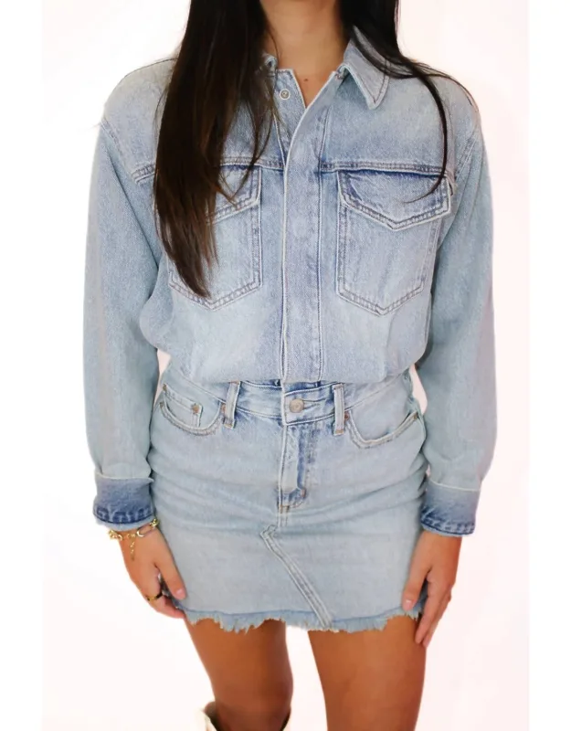 Nina Long Sleeve Denim Dress