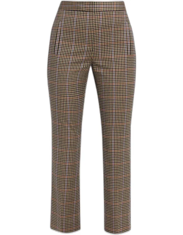 Slim Plaid Pants