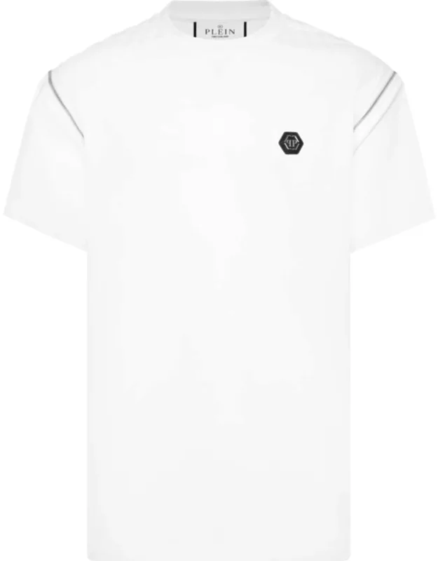 Round Neck T-shirt With Zippers On Sleeves