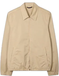 Washed Tan Cotton-twill Coach Jacket