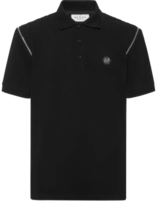 Polo Shirt With Zippers On Sleeves