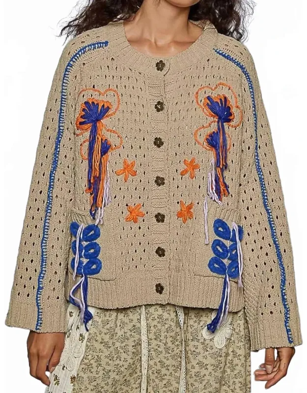 Floral Frayed Edge Cardigan