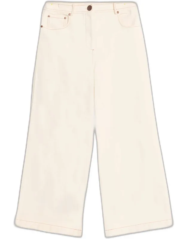 Wide-leg Cotton Denim Weekend Pants