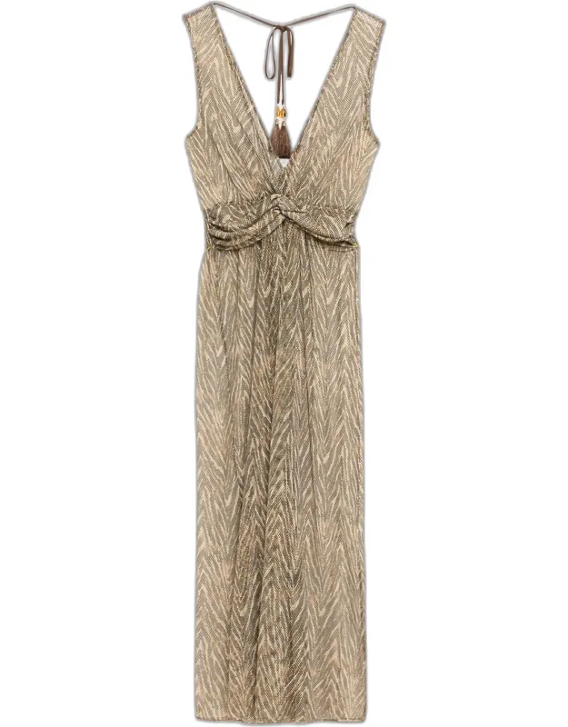 Sahana Zebra Sheer Coverup Maxi Dress