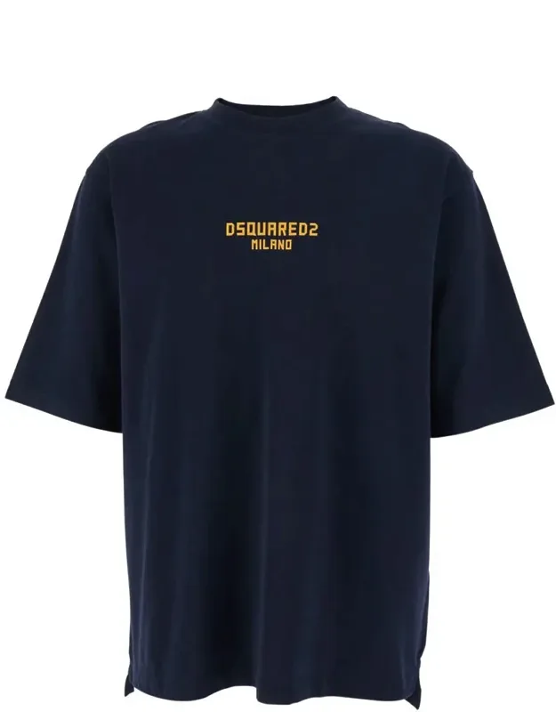 T-shirt With Logo Print On The Front In Cotton