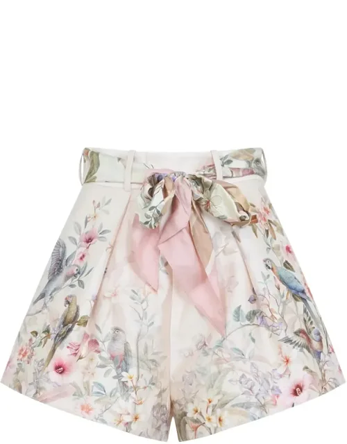Shorts With Back Zipped Fastening And Belt Loops