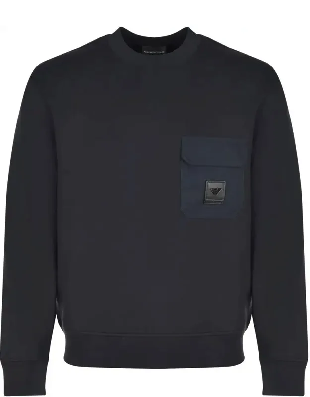 Sweatshirt With Ribbed Crew Neck And Long Sleeves