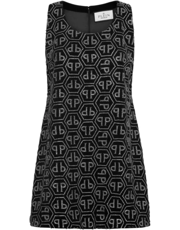 Mini Dress Monogram Strass