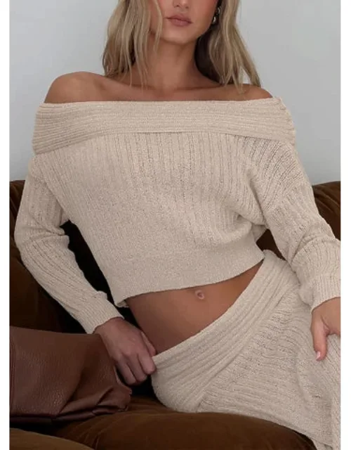 Foldover Knit Sweater
