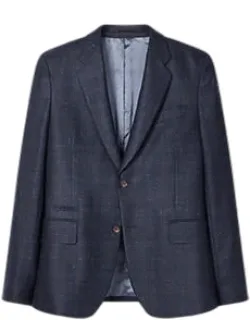 Navy Check 'silk Air' Blazer
