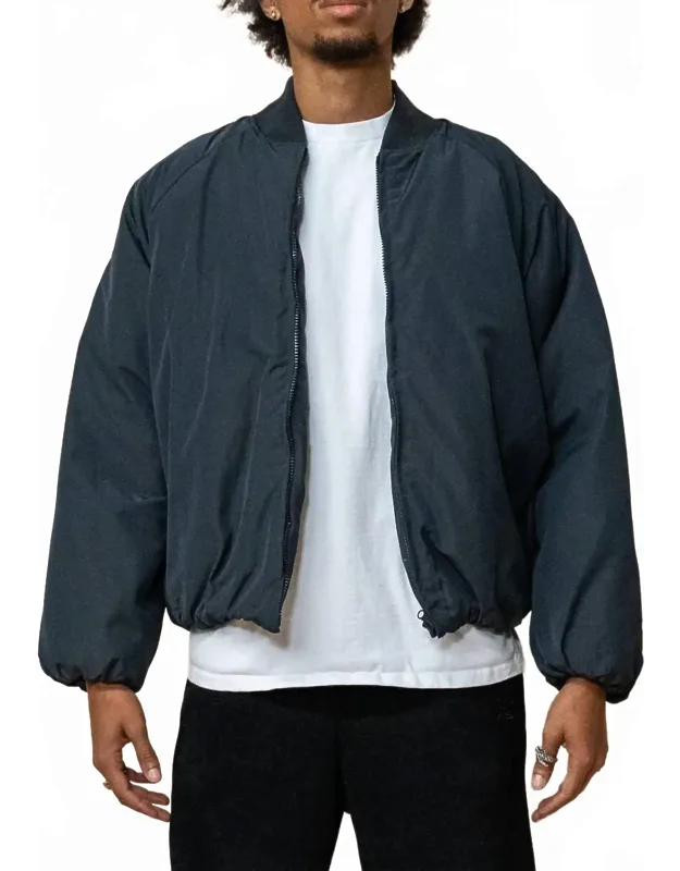 Cropped Bubble Bomber Jacket