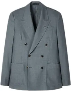 A Suit To Travel In - Double-breasted Wool Blazer