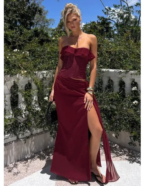 Draped Maxi Skirt