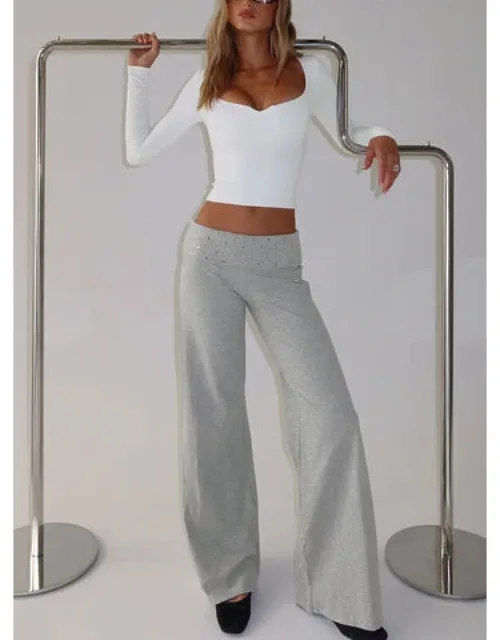 Foldover Studded Pants
