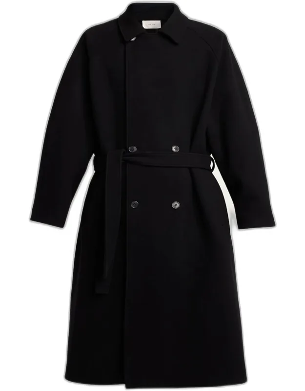 Wool Belted Double-breasted Coat